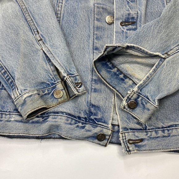 Vintage Harley Davidson Biker Denim Button Front Jacket Size Large - Picture 8 of 9